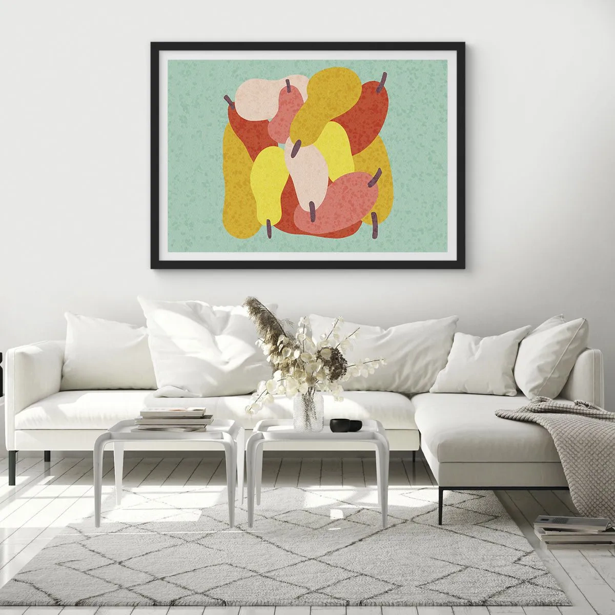 Affiche dans un cadre noir - Poster - Essayez le soleil d'été - 40x30 cm