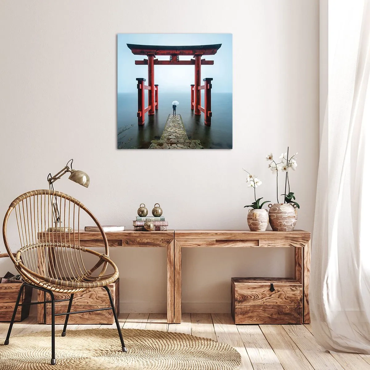 Impression sur toile - Image sur toile - Rêverie japonnaise - 40x40 cm