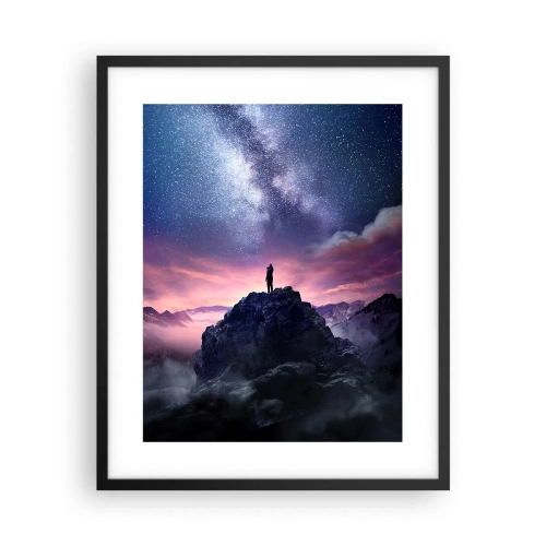 Affiche dans un cadre noir - Poster - Et il a ressenti la vie - 40x50 cm