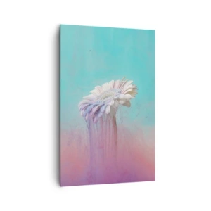 Impression sur toile - Image sur toile - Gerbera pastel avec effet flou - 80x120cm - Le monde souterrain des fleurs - Décoration murale moderne pour le salon et la chambre ARTTOR