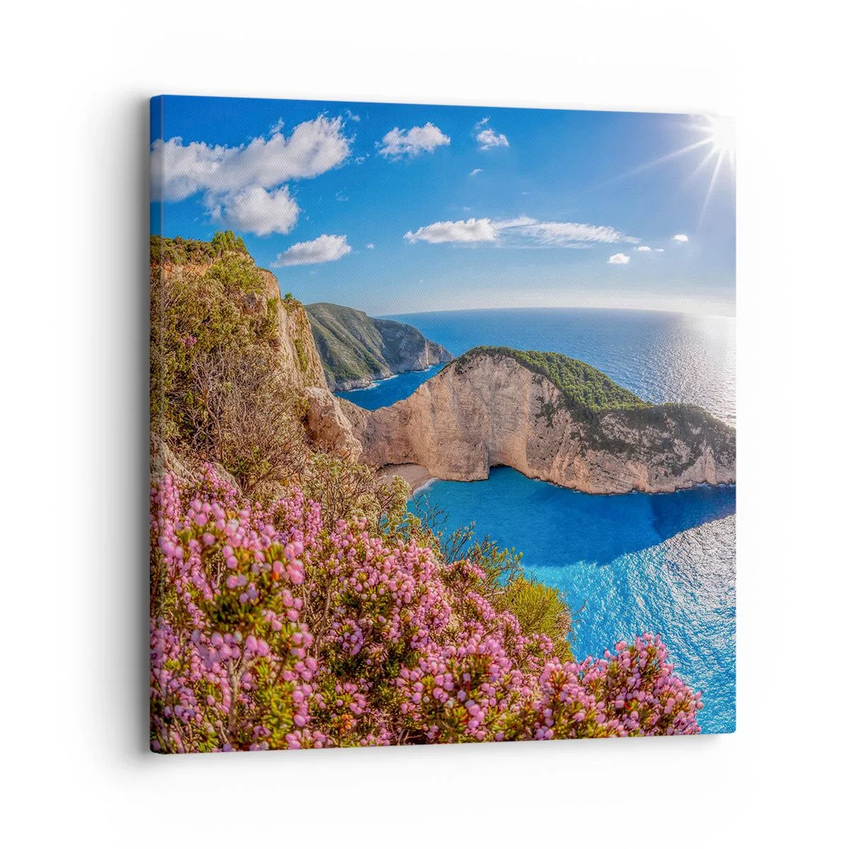 Impression sur toile - Image sur toile - Mes super vacances grecques - 30x30 cm