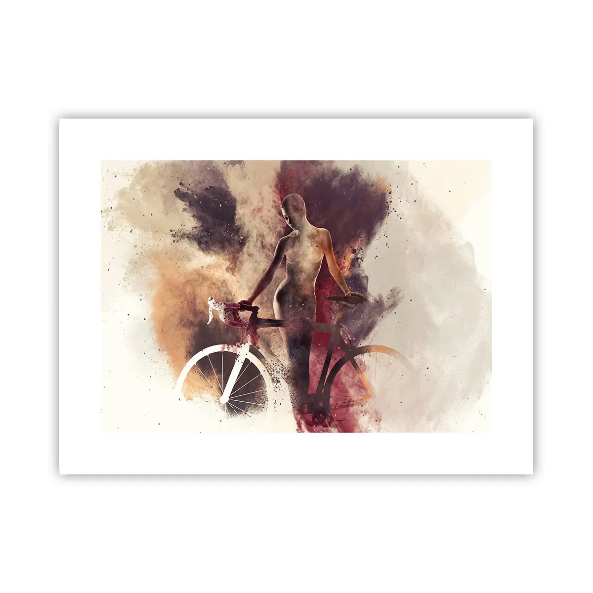 Affiche - Poster - Une âme de vélo aux formes marbrées - 40x30 cm