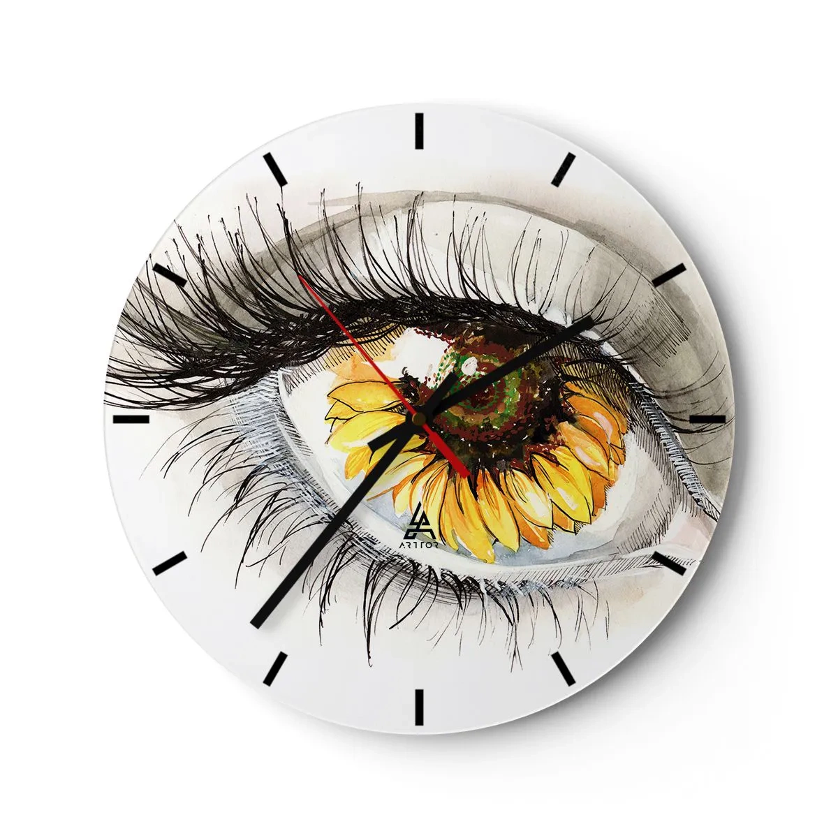 Horloge murale - Pendule murale - Un look aussi chaud que l'été - 40x40 cm