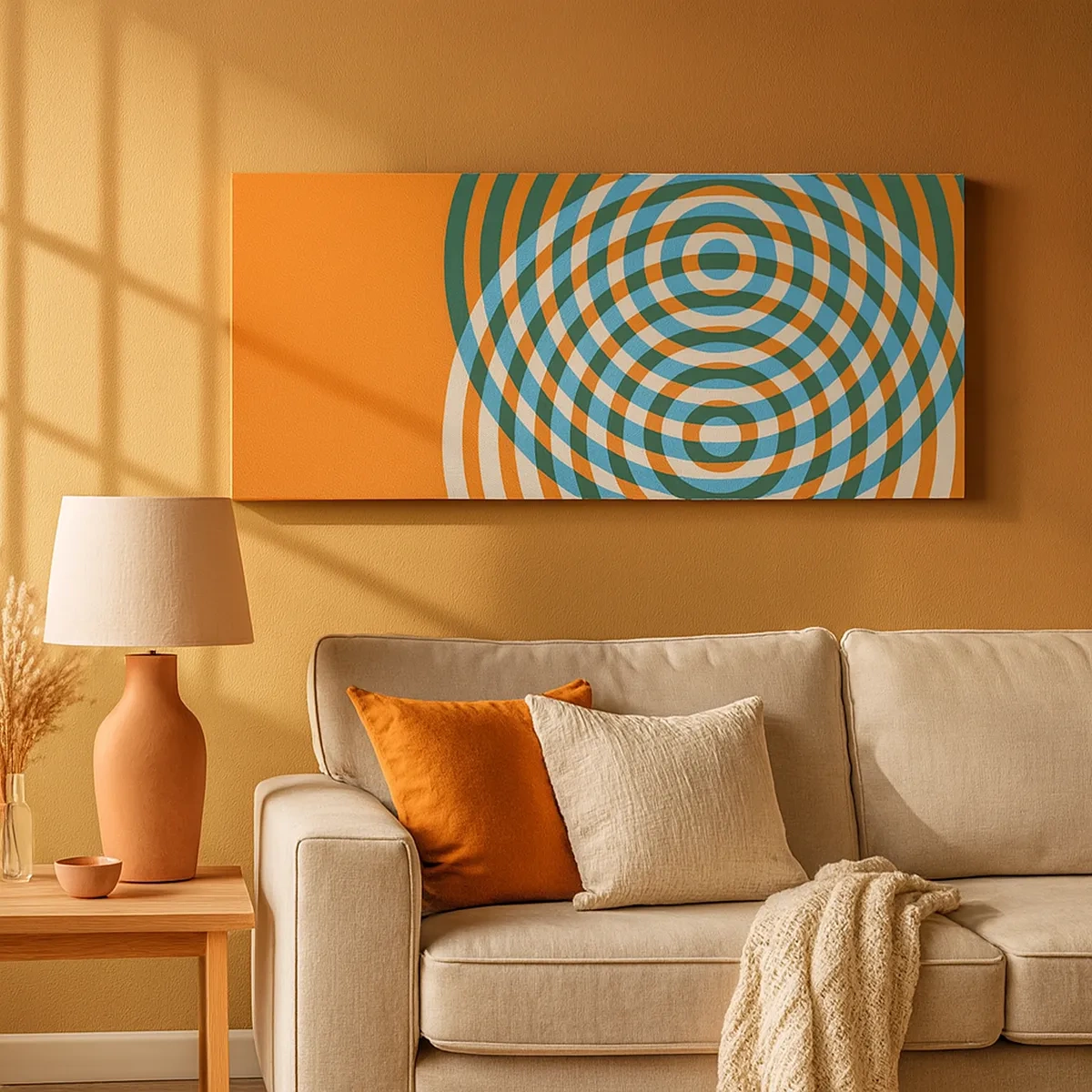 Impression sur toile - Image sur toile - Variation circulaire abstraite - 30x30 cm