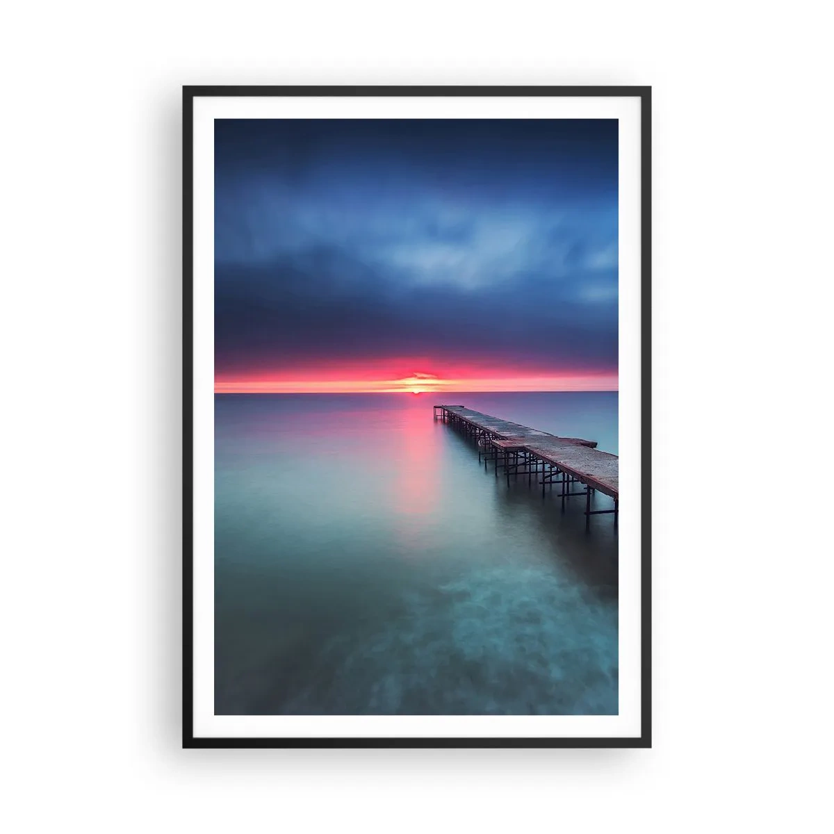 Affiche dans un cadre noir - Poster - Entre le ciel et la terre - 70x100 cm