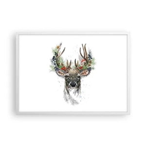 Affiche dans un cadre blanc - Poster - En robe de fête - 70x50 cm