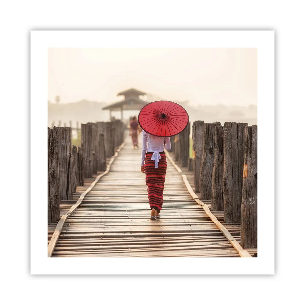 Affiche - Poster - Sur le vieux pont - 50x50 cm