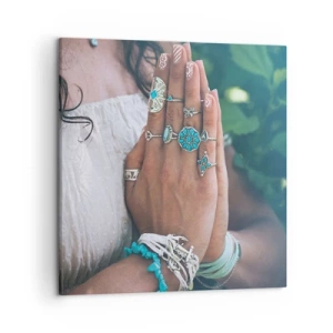 Impression sur toile - Image sur toile - Bienvenue au centre du bien-être - 50x50 cm