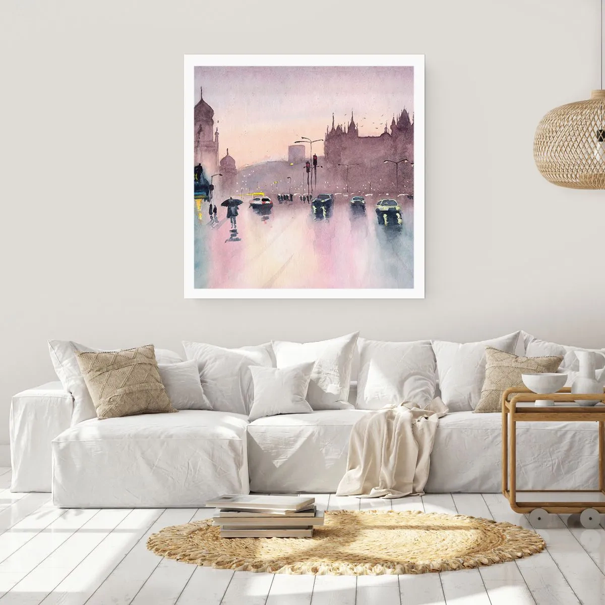 Affiche - Poster - Dans une brume pluvieuse - 40x40 cm