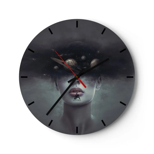 Horloge murale - Pendule murale - Et les planètes deviennent folles... - 40x40 cm