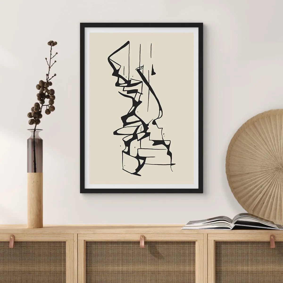 Affiche dans un cadre noir - Poster - Peut-être un paysage - 40x50 cm