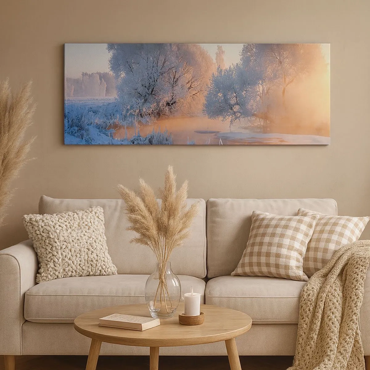 Impression sur toile - Image sur toile - Tout dans le soleil brille en cristal - 100x40 cm