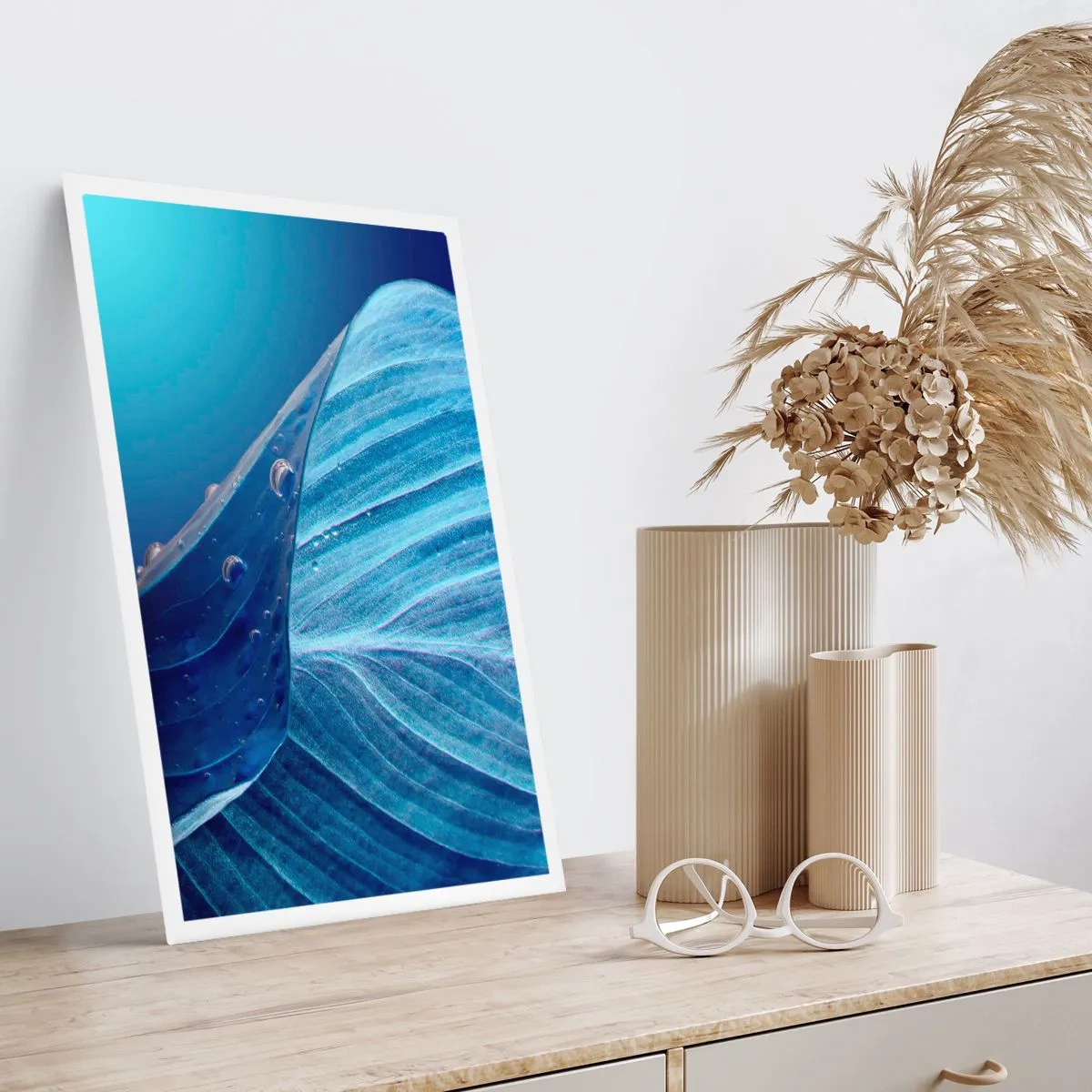 Affiche - Poster - Gouttes cachées du bleu - 61x91 cm