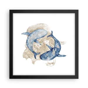 Affiche dans un cadre noir - Poster - Amis ou amoureux? - 30x30 cm