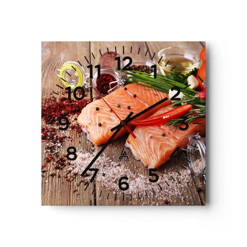 Horloge murale - Pendule murale - Aventure norvégienne dans la cuisine - 30x30 cm