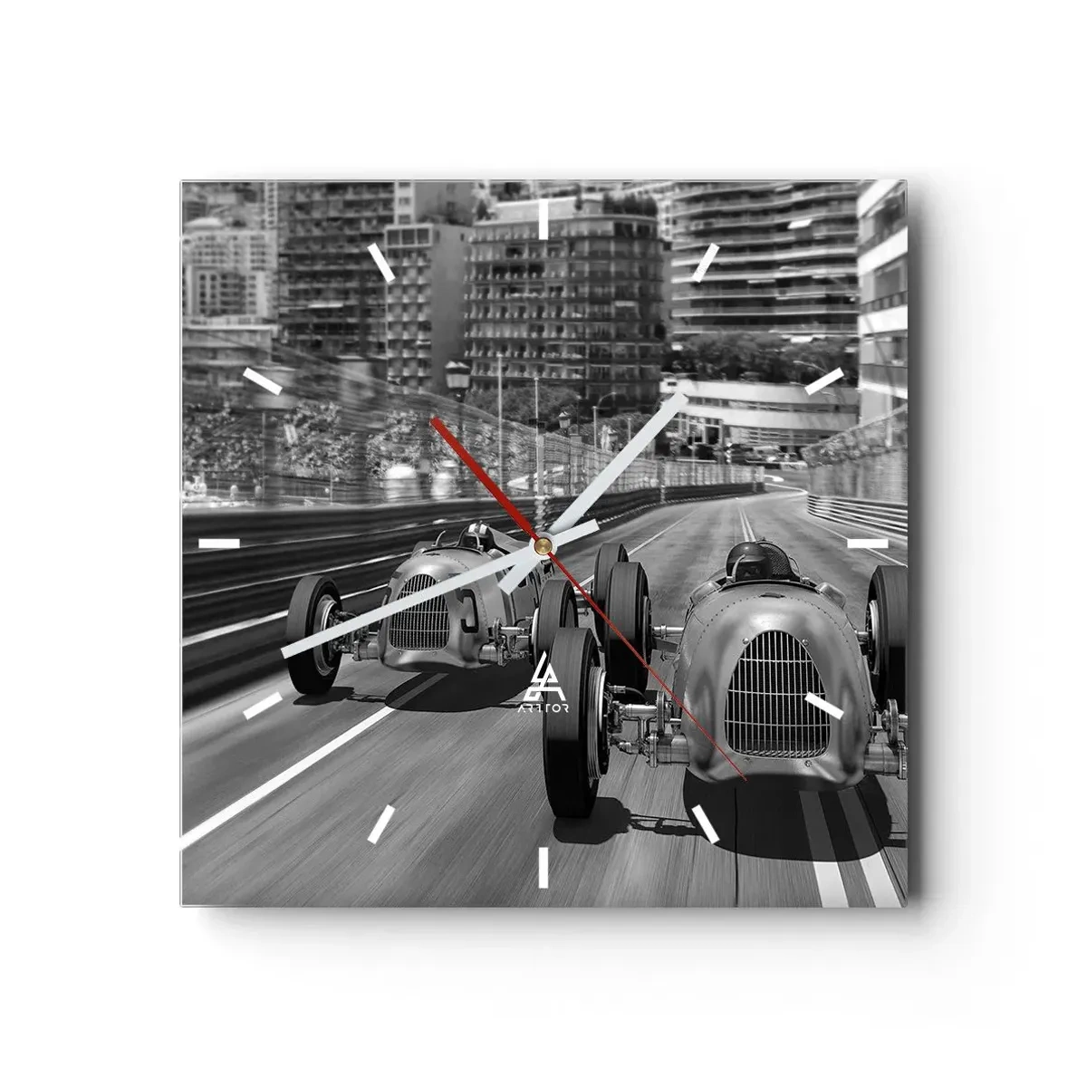 Horloge murale - Pendule murale - Il y a longtemps à Monté Carlo - 40x40 cm