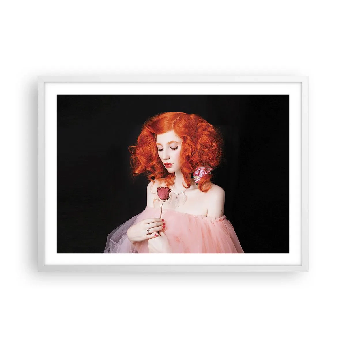 Affiche dans un cadre blanc - Poster - De style baroque - 70x50 cm