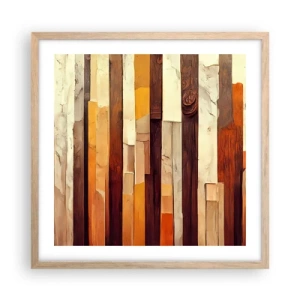 Affiche dans un chêne clair - Poster - Hymne des arbres forestiers - 50x50 cm