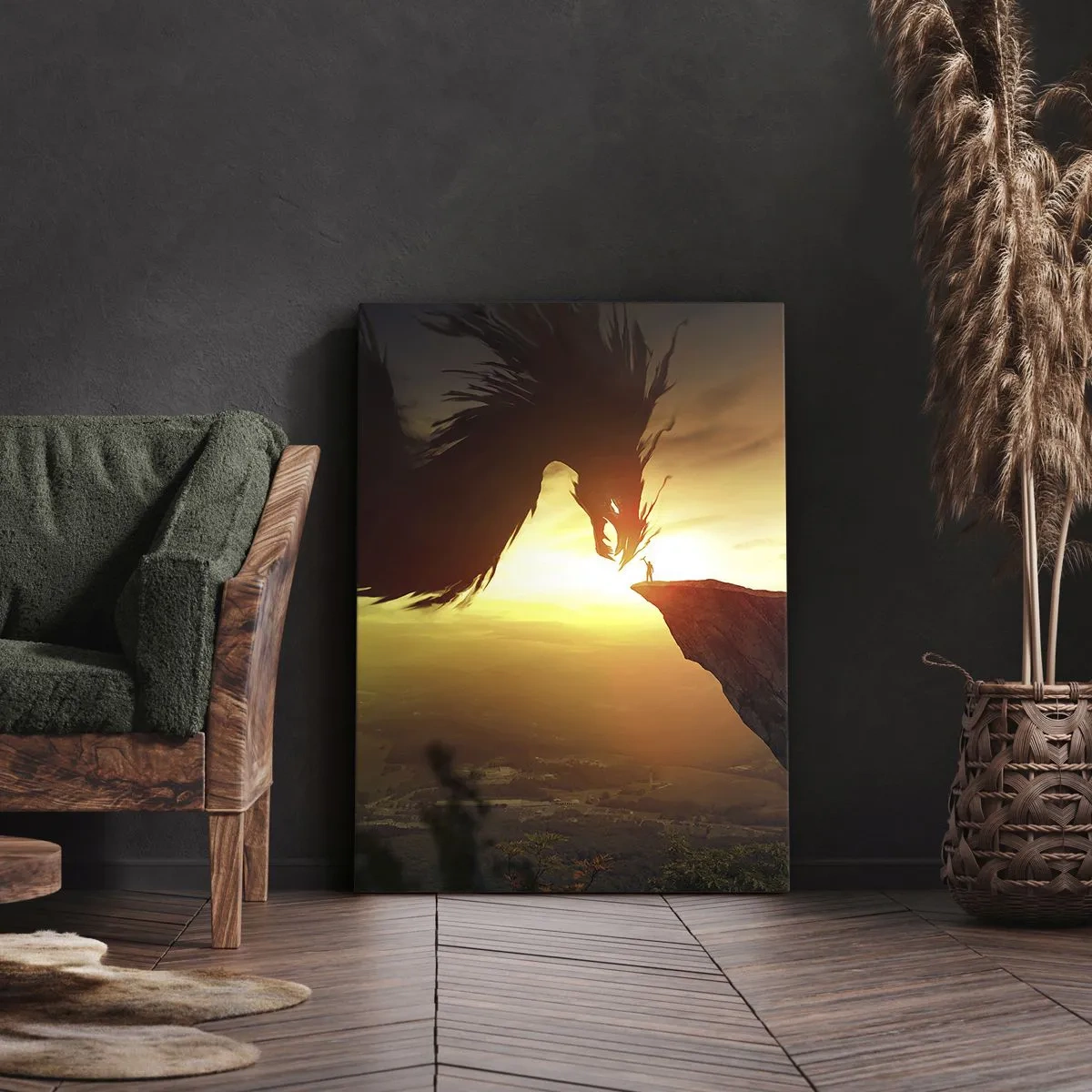 Impression sur toile - Image sur toile - Chasseur de dragon - 45x80 cm