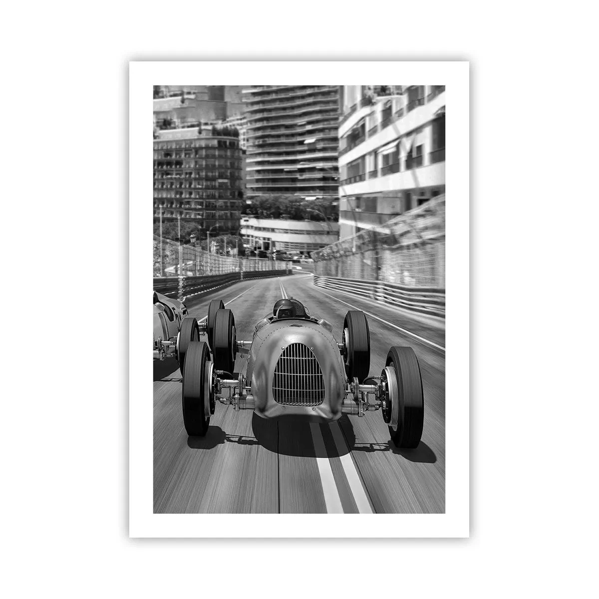 Affiche - Poster - Courses automobiles historiques de Monte-Carlo - 50x70cm - Il y a longtemps à Monté Carlo - Décoration murale moderne pour le salon et la chambre ARTTOR