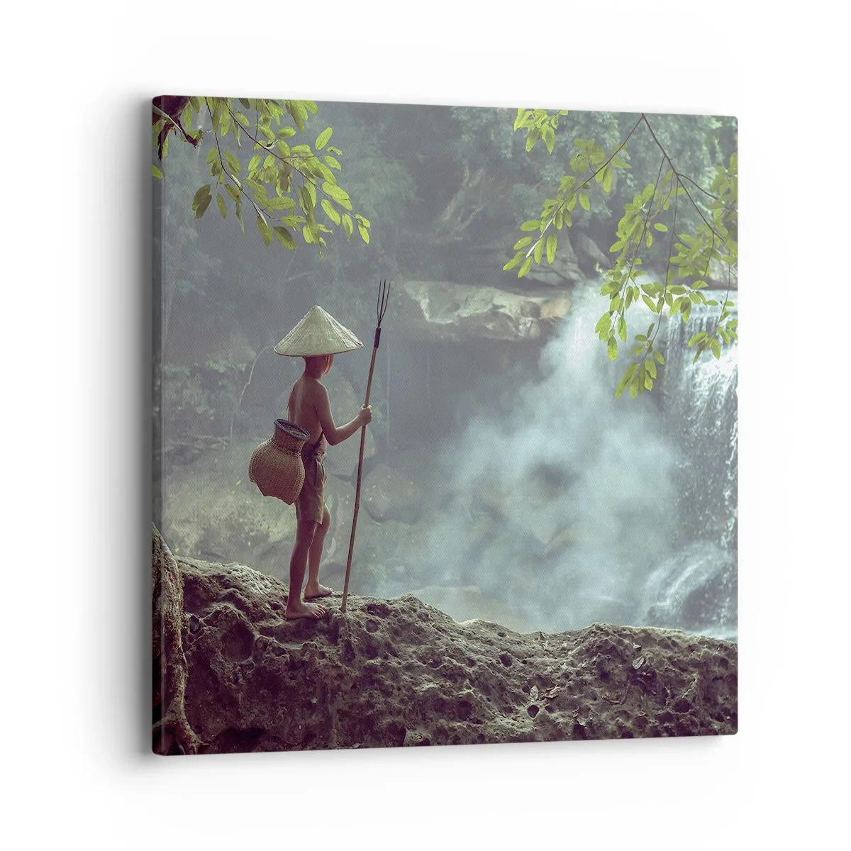 Impression sur toile - Image sur toile - Lier d'amitié avec la nature - 40x40 cm