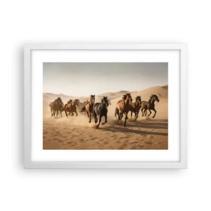 Affiche dans un cadre blanc - Poster - Libre comme le vent - 40x30 cm