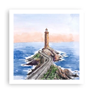 Affiche - Poster - Face à la mer - 60x60 cm