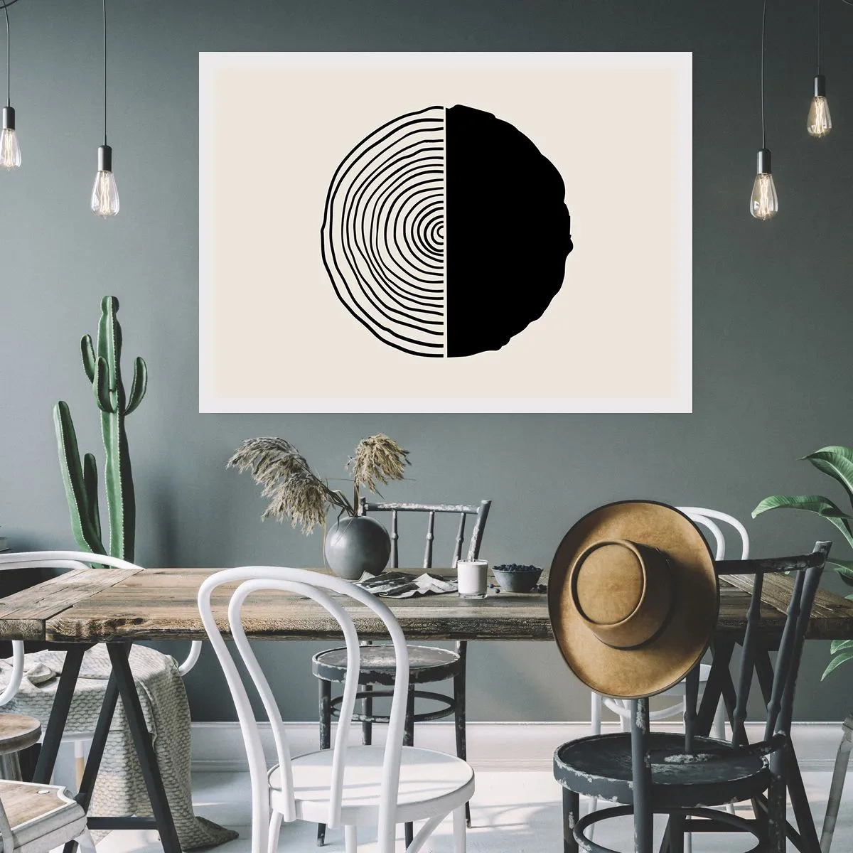 Affiche - Poster - Moitié-moitié - 70x50 cm