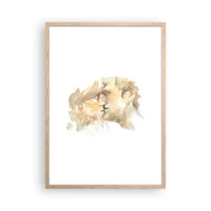 Affiche dans un chêne clair - Poster - A moitié trouvé ? - 50x70 cm