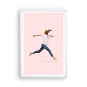 Affiche dans un cadre blanc - Poster - Une pincée d'absurdité - 61x91 cm