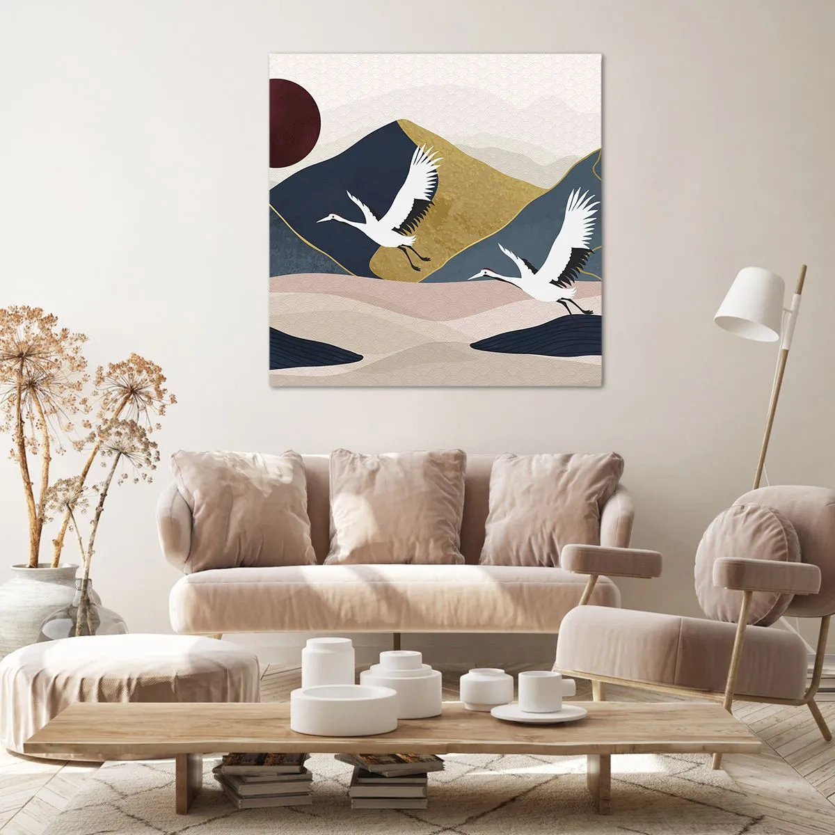 Impression sur toile - Image sur toile - Encore une fois, la journée s'est ÉCOULÉE - 60x60 cm