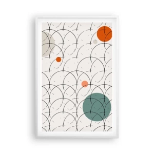 Affiche dans un cadre blanc - Poster - Dans l'esprit pop art - 61x91 cm