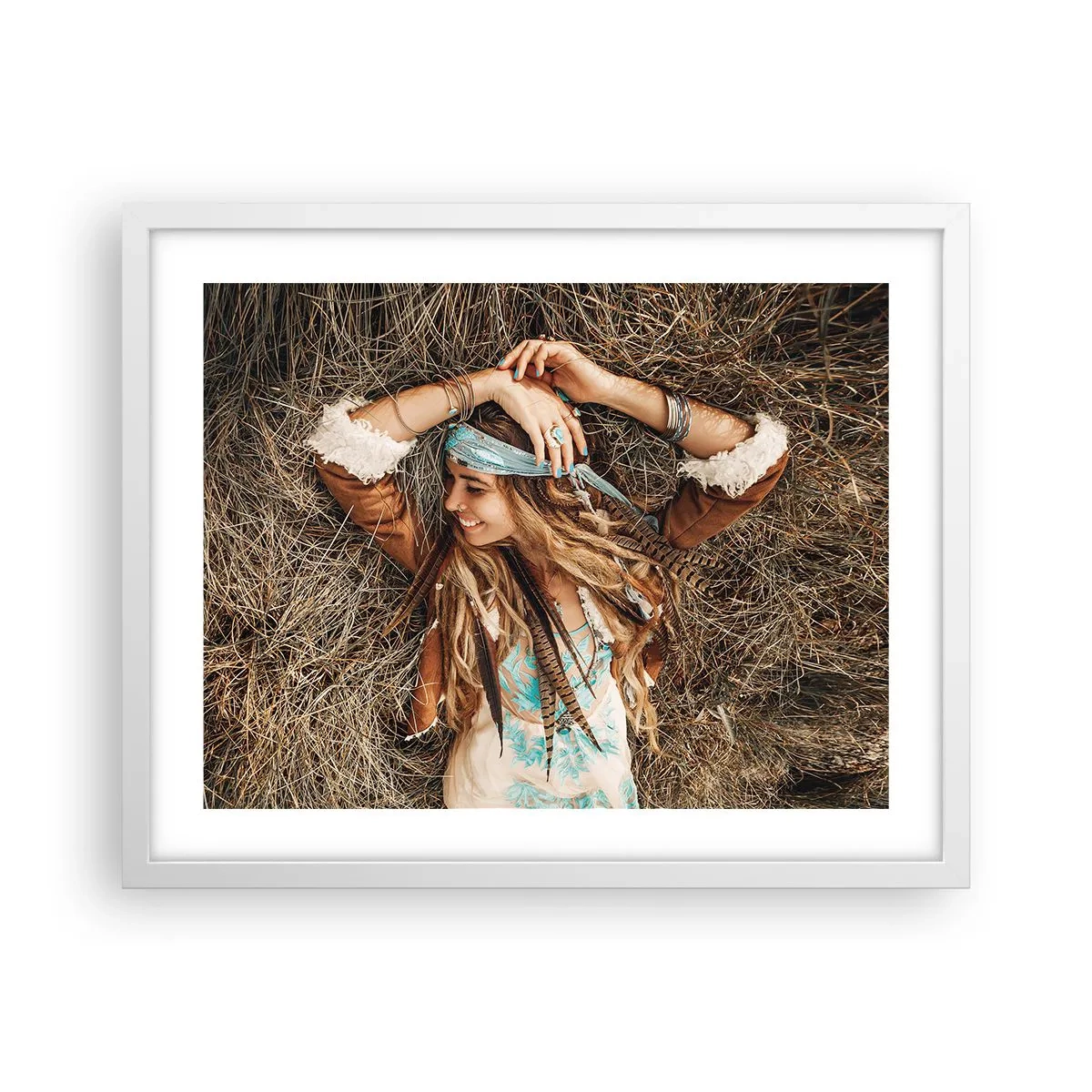 Affiche dans un cadre blanc - Poster - En route vers les années d'amour - 50x40 cm