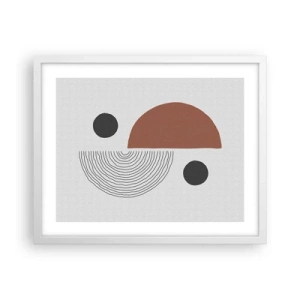 Affiche dans un cadre blanc - Poster - Perfection de la roue - 50x40 cm