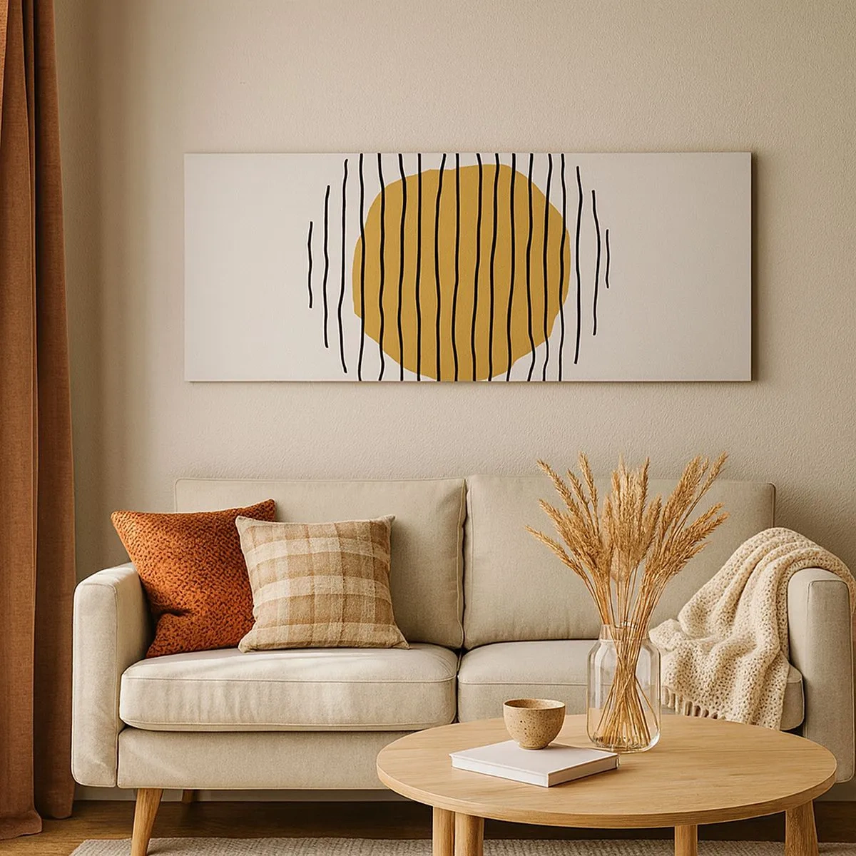 Impression sur toile - Image sur toile - Abstraction tremblante de chaleur - 100x40 cm