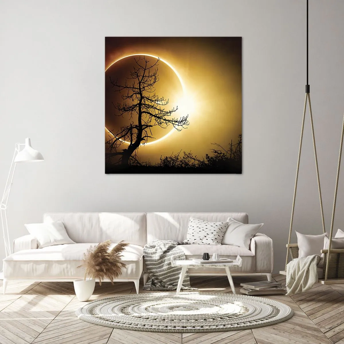 Impression sur toile - Image sur toile - Éclipse totale - 70x70 cm