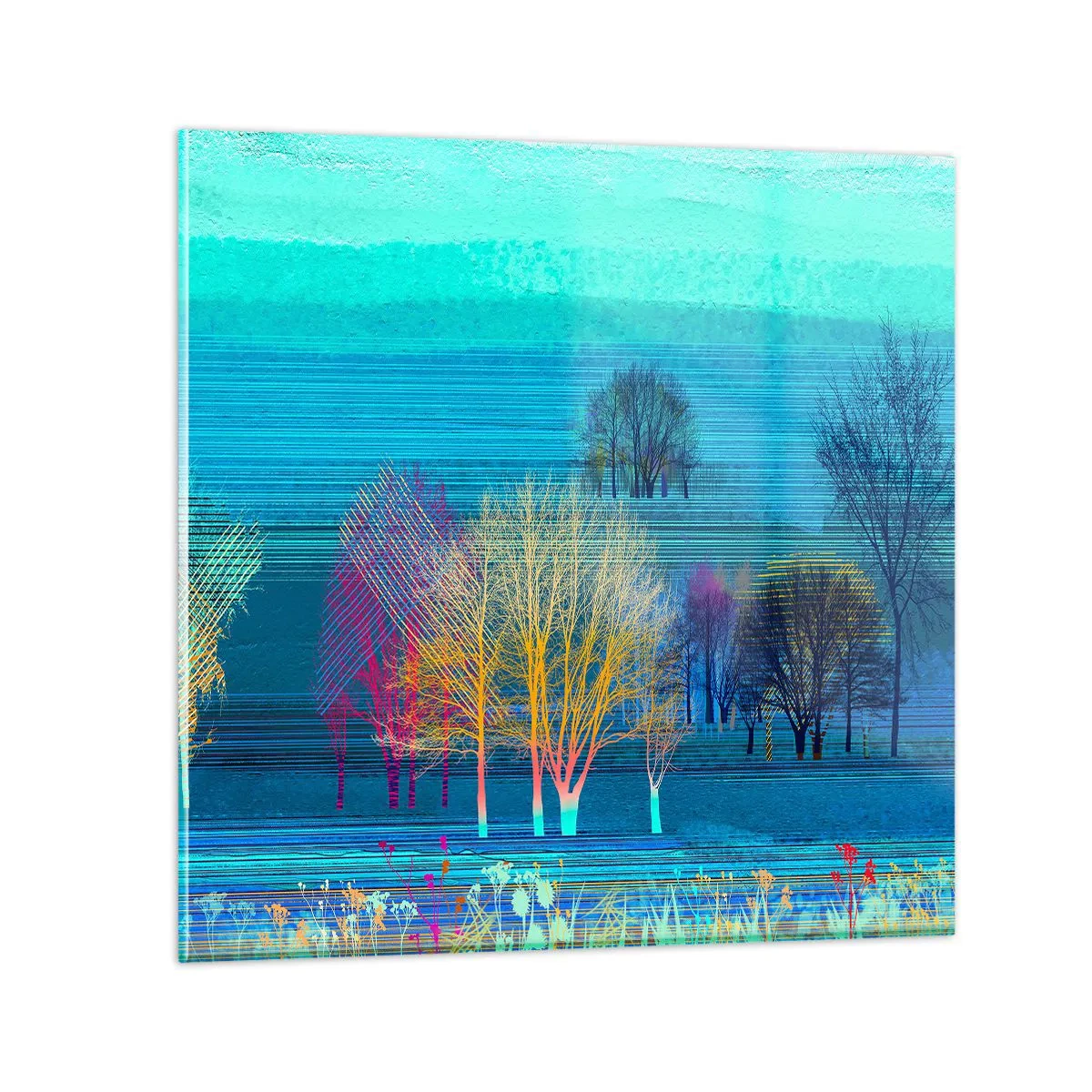 Impression sur verre - Image sur verre - Un paysage soigné - 70x70 cm
