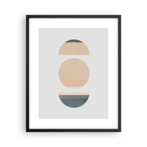 Affiche dans un cadre noir - Poster - Cercles après cercles - 40x50 cm