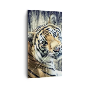 Impression sur toile - Image sur toile - Portrait dans les flots de lumière - 45x80 cm