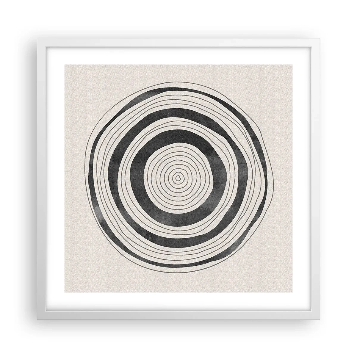 Affiche dans un cadre blanc - Poster - Ce qui est important c'est ce qu'il y a entre les deux - 50x50 cm