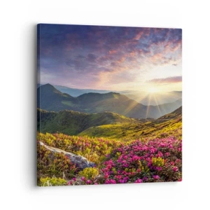 Impression sur toile - Image sur toile - Fraîcheur matinale en montagne - 30x30 cm