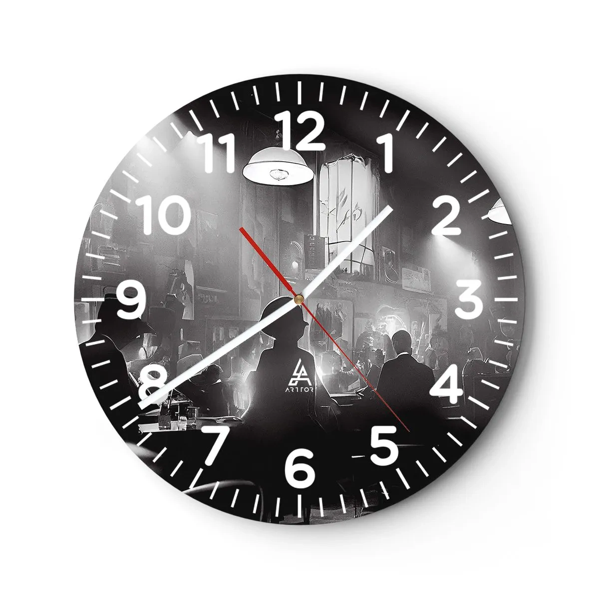 Horloge murale - Pendule murale - Dans une ambiance jazz - 30x30 cm