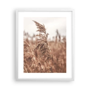 Affiche dans un cadre blanc - Poster - C'est déjà l'automne dans les champs - 40x50 cm