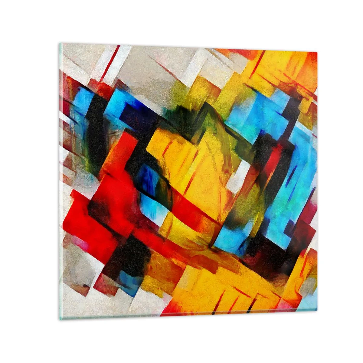 Impression sur verre - Image sur verre - Une superposition multicolore - 50x50 cm