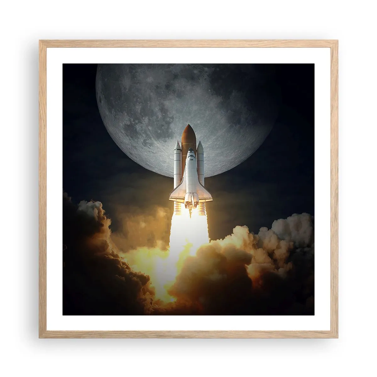 Affiche dans un chêne clair - Poster - Le début d'une aventure surnaturelle - 60x60 cm