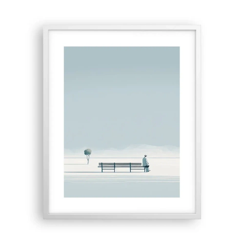 Affiche dans un cadre blanc - Poster - Oui, j'attends. - 40x50 cm