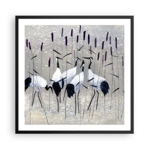 Affiche dans un cadre noir - Poster - Parmi les siens - 60x60 cm