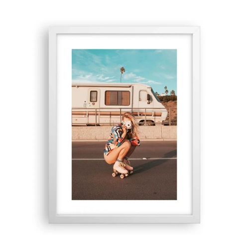 Affiche dans un cadre blanc - Poster - Souriez s'il-vous-plait! - 30x40 cm