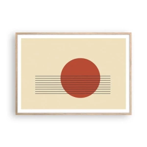 Affiche dans un chêne clair - Poster - Aux alentours et plus loin - 100x70 cm