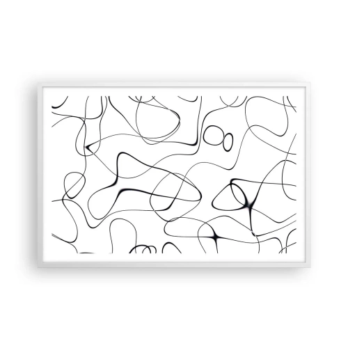 Affiche dans un cadre blanc - Poster - Le chemin de la vie, les voies du hasard - 91x61 cm